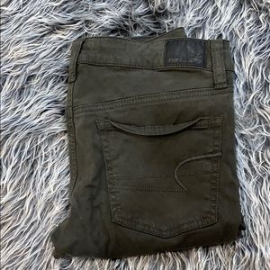 American Eagle olive green Skinny jeggings